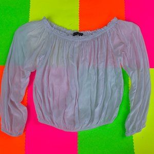 White Brandy Melville Off-the-Shoulder Top